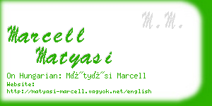 marcell matyasi business card